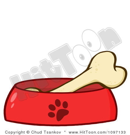 450x470 Bowl Clipart Dog Bone