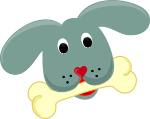 300x237 Dog Bone Free Dog Clip Art Image Cute Puppy With Bone Clipart 2
