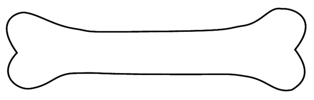 640x204 Dog Bone Clipart Outline
