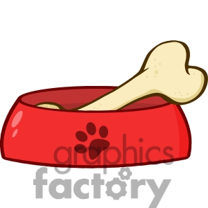 300x300 Bowl Clipart Dog Bone
