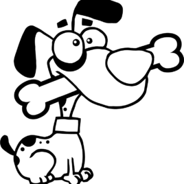 268x268 Coloring Page Dog Bone Kids Drawing And Coloring Pages