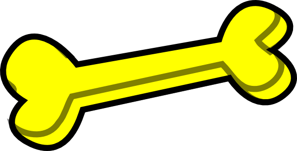 600x306 Dog Bone Yellow Clip Art