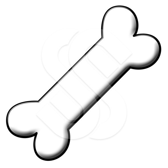 590x590 Dog Bone Symbol Black Outline White Background Version Free Hd