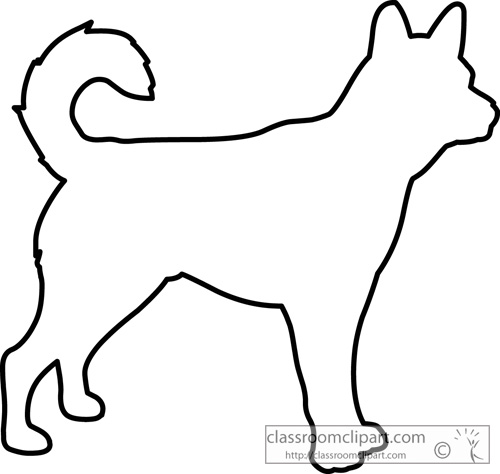 500x474 Dog Outline Clipart