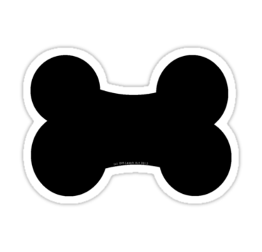 375x360 Dog Bone Outline Clipart 3