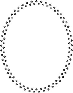 236x300 Dog Paw Print Border Template Animal Paw Prints Printable