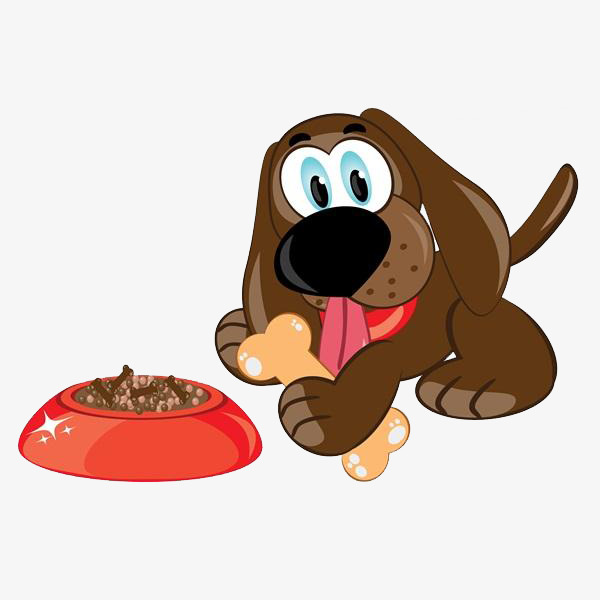 600x600 A Dog Eating Bones, Cartoon, Jane Pen, Puppy Png Image For Free