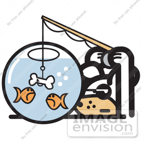 450x450 Royalty Free Cartoon Clip Art Of A Silly Dog Trying To Catch