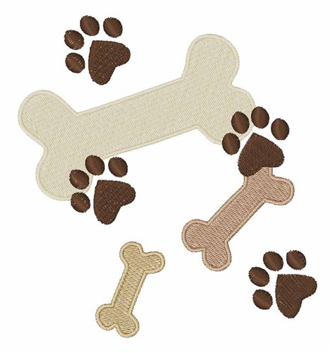 471x500 Dog Bones Embroidery Designs, Machine Embroidery Designs