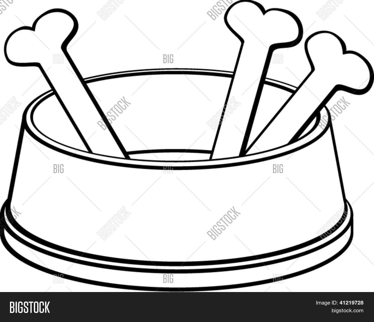 1500x1289 Dog Bowl Bones Vector Amp Photo Bigstock