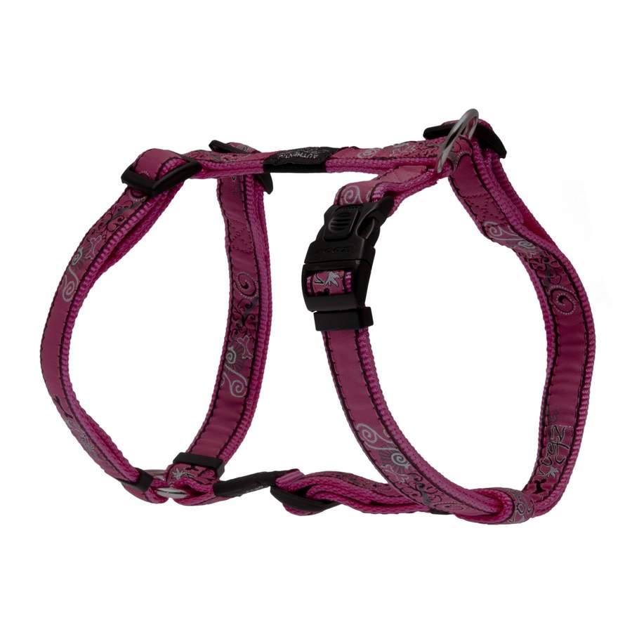 900x900 Rogz Fancy Dress Beach Bum Dog Harness Large Pink Bones