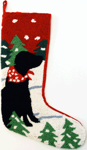 279x480 Snowy Dog Bones Amp Ribbon Christmas Needlepoint Stocking