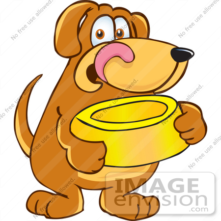 450x450 Clip Art Graphic Of A Hungry Brown Hound Dog Cartoon Character