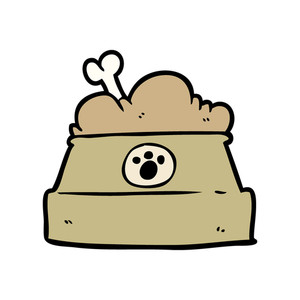 300x300 Cartoon Empty Dog Food Bowl Royalty Free Stock Image
