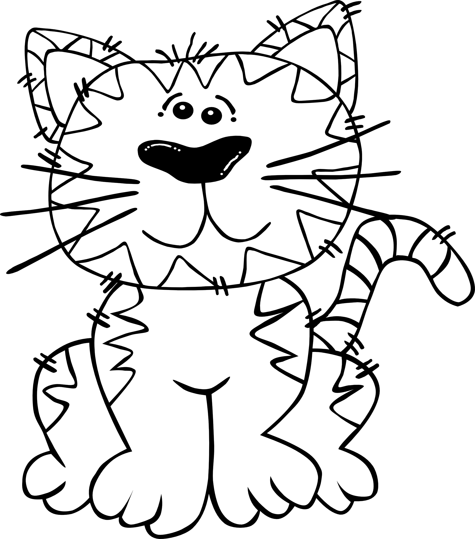1969x2236 Cat Clipart Black And White