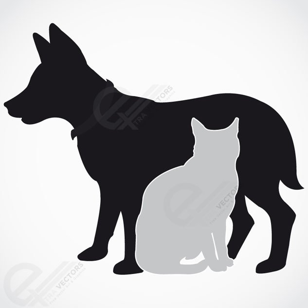 Dog Cat Silhouette | Free download on ClipArtMag