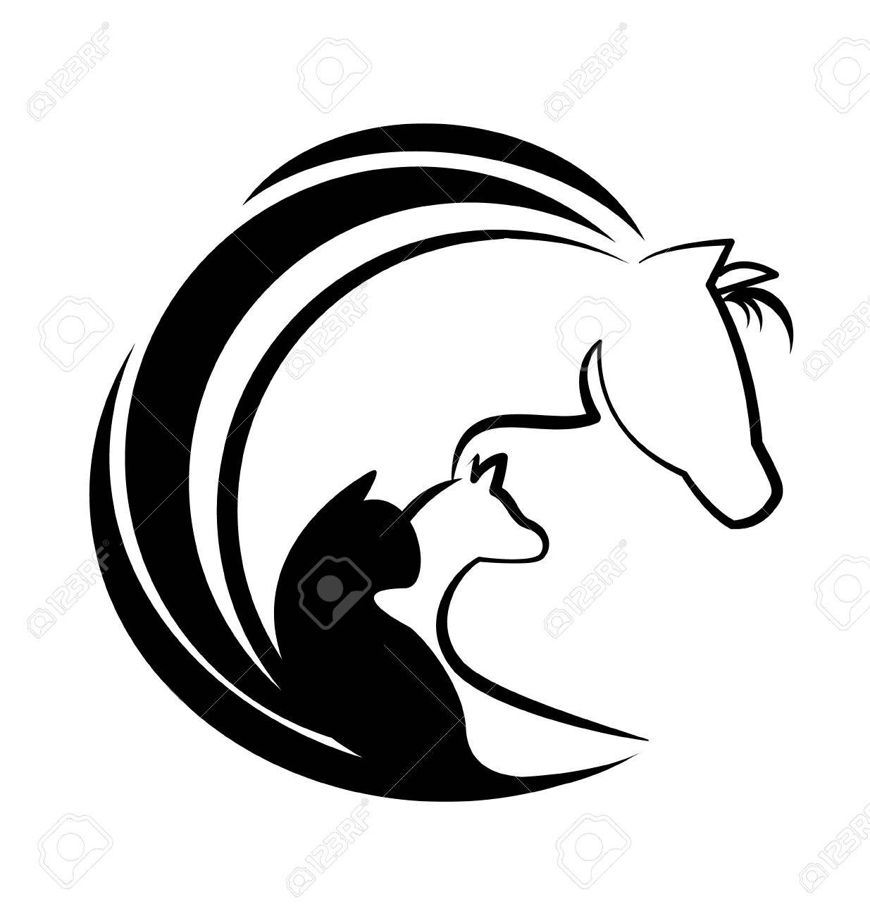 1235x1300 Horse Cat And Dog Silhouette Icon Vector Royalty Free Cliparts