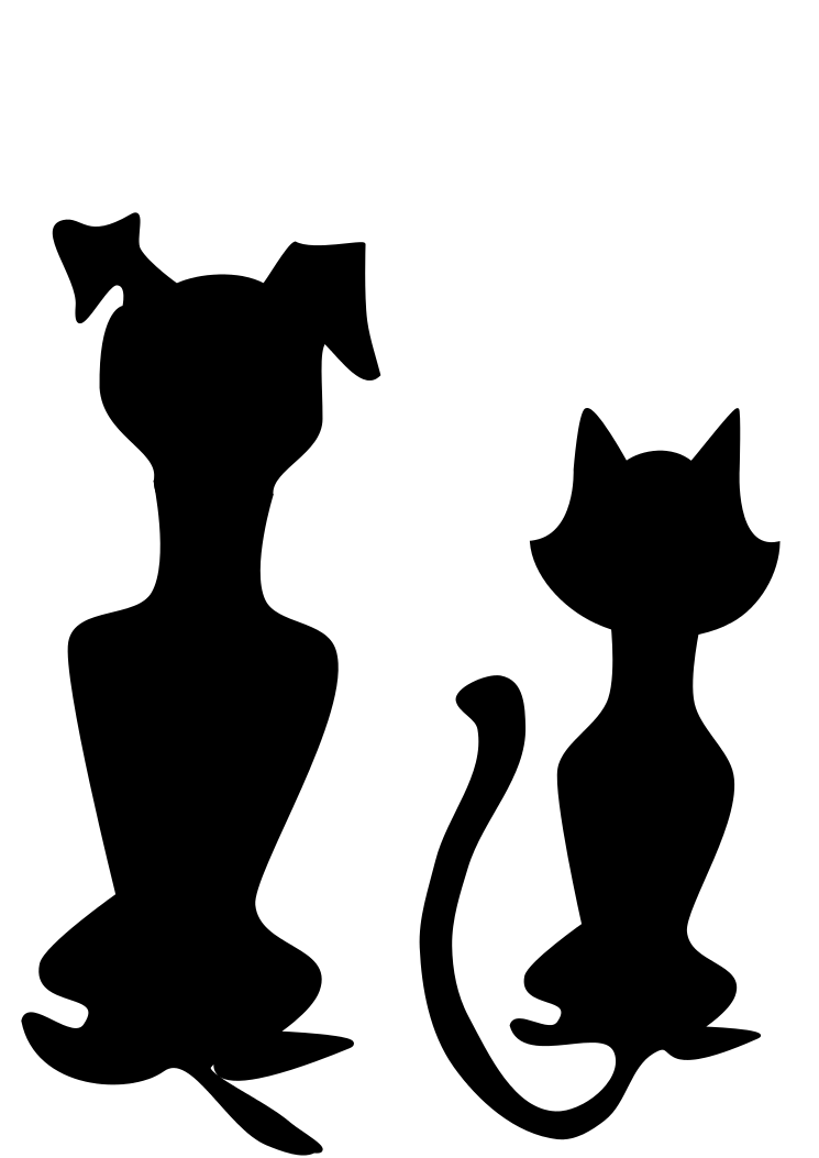 745x1053 Shadow Clipart Dog And Cat