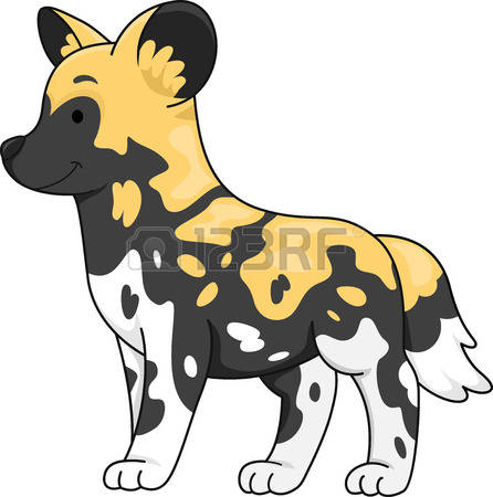 446x450 Wild Dog Clipart
