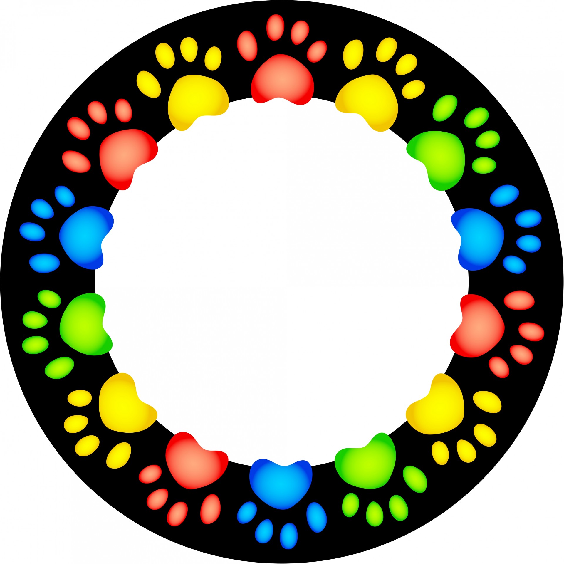 1920x1920 Dog Paw Page Border Free Stock Photo