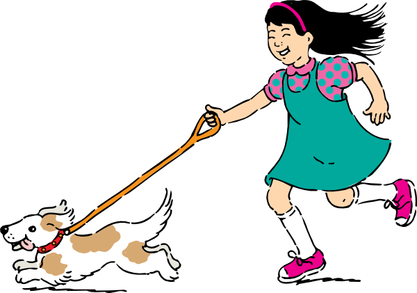 600x421 Walking Dog Clip Art