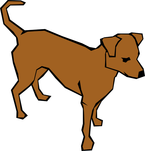 576x598 Dog 06 Drawn With Straight Lines Clip Art