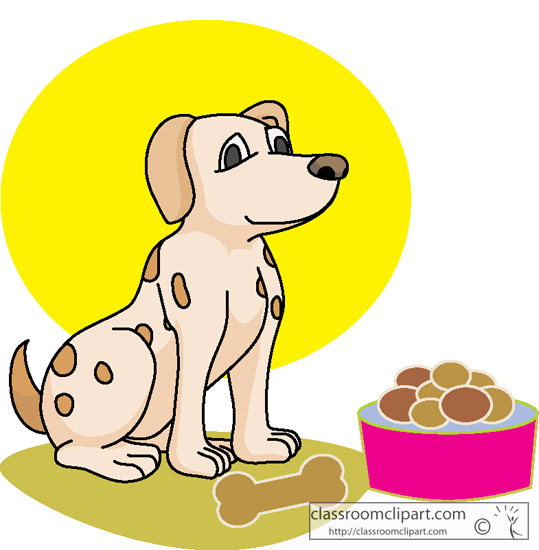 539x550 Dog Feeding Clipart