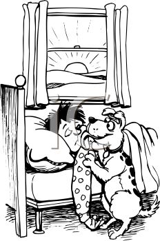 232x350 Black And White Cartoon Of A Dog Licking A Boy In The Face