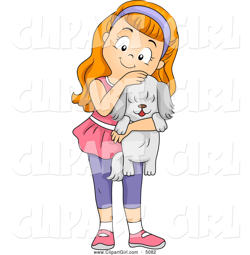 1024x1044 Clip Art Of A Happy Girl Hugging A Dog By Bnp Design Studio