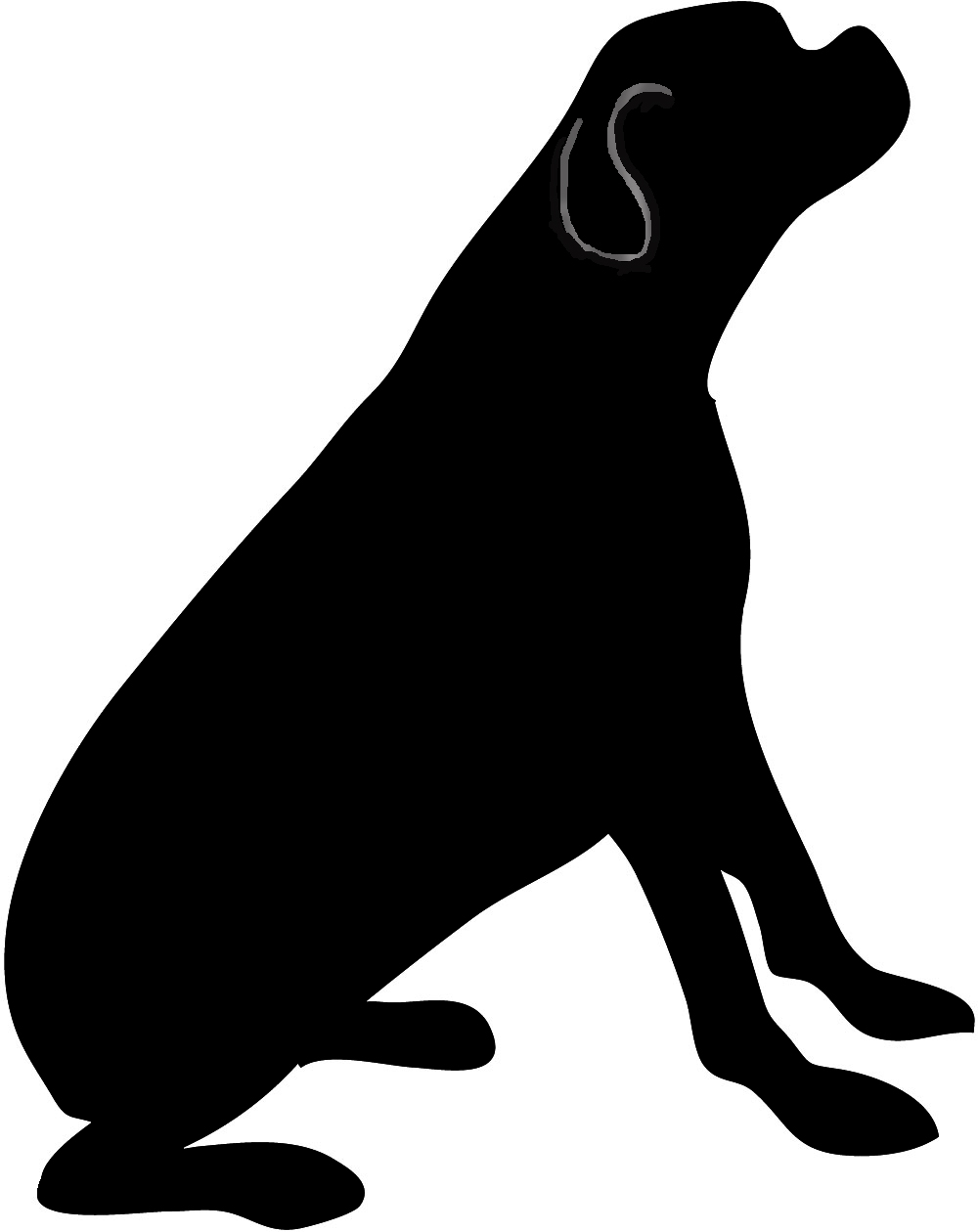 1000x1260 Dog Silhouette Clip Art Black And White