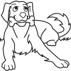 236x236 Simple Animal Coloring Pages Simple Dog Coloring Page Applique