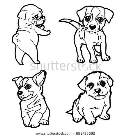 450x470 Cute Dogs Coloring Pages