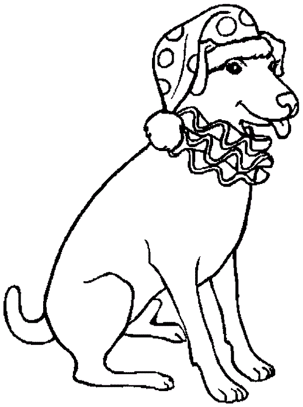 590x792 Christmas Dog Coloring Page Animal Pages