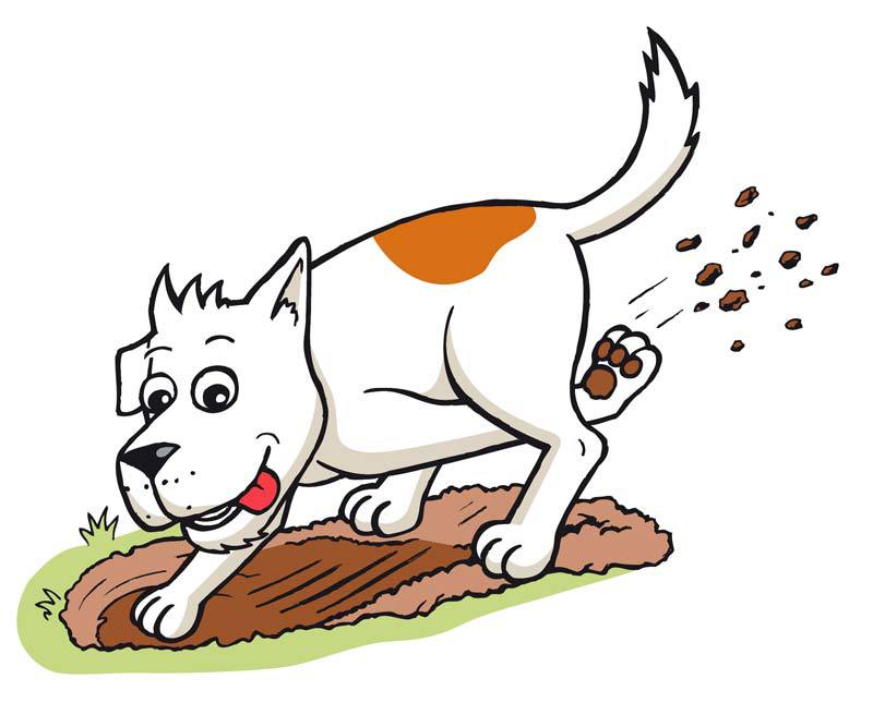 Dog Digging Clipart | Free download on ClipArtMag