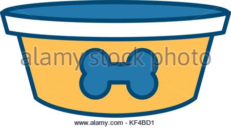 450x249 Dog Bowl For Food Icon Flat, Cartoon Style. Isolated On White