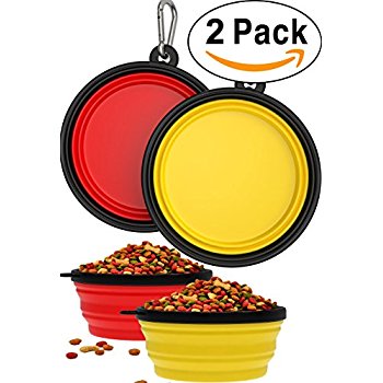 350x350 Pet Supplies 2 Pack Collapsible Travel Dog Amp Cat Bowl [Free