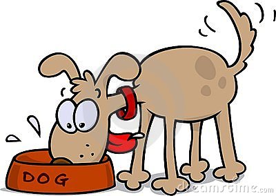 400x284 Dogs Eating Clipart