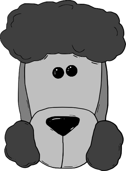 438x596 Gray Dog Face Clipart