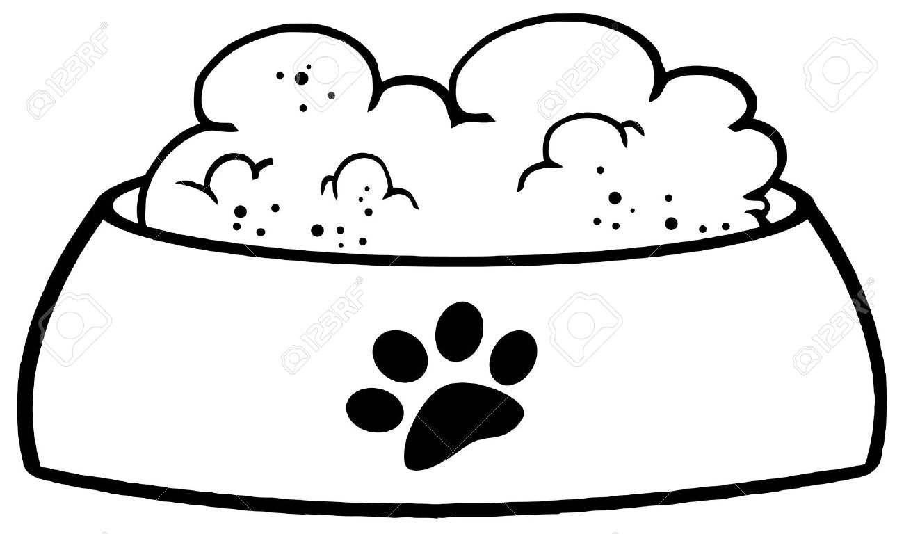 1300x768 Dog Food And Bowl Clipart
