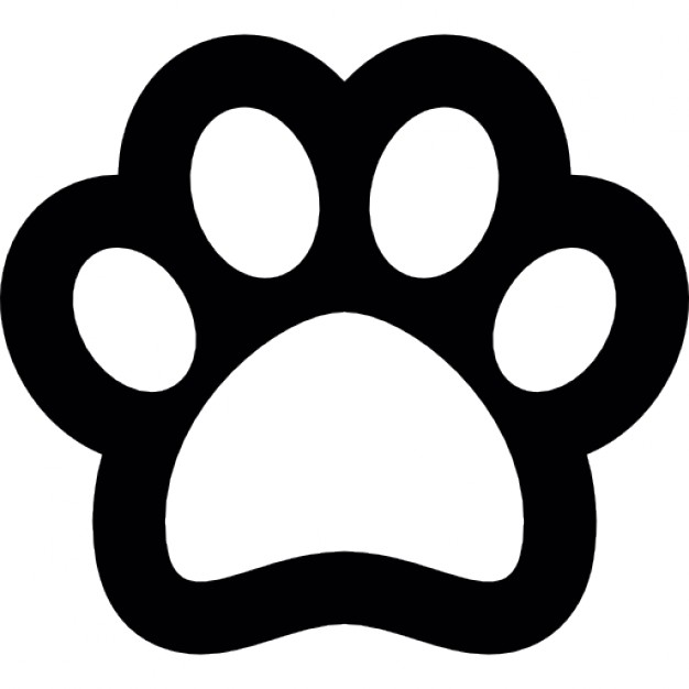 626x626 Dog Footprint Outline Icons Free Download