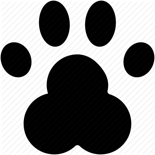 512x512 Animal Foot, Animal Paw, Dog Paw, Paw Print, Pet Footprint Icon