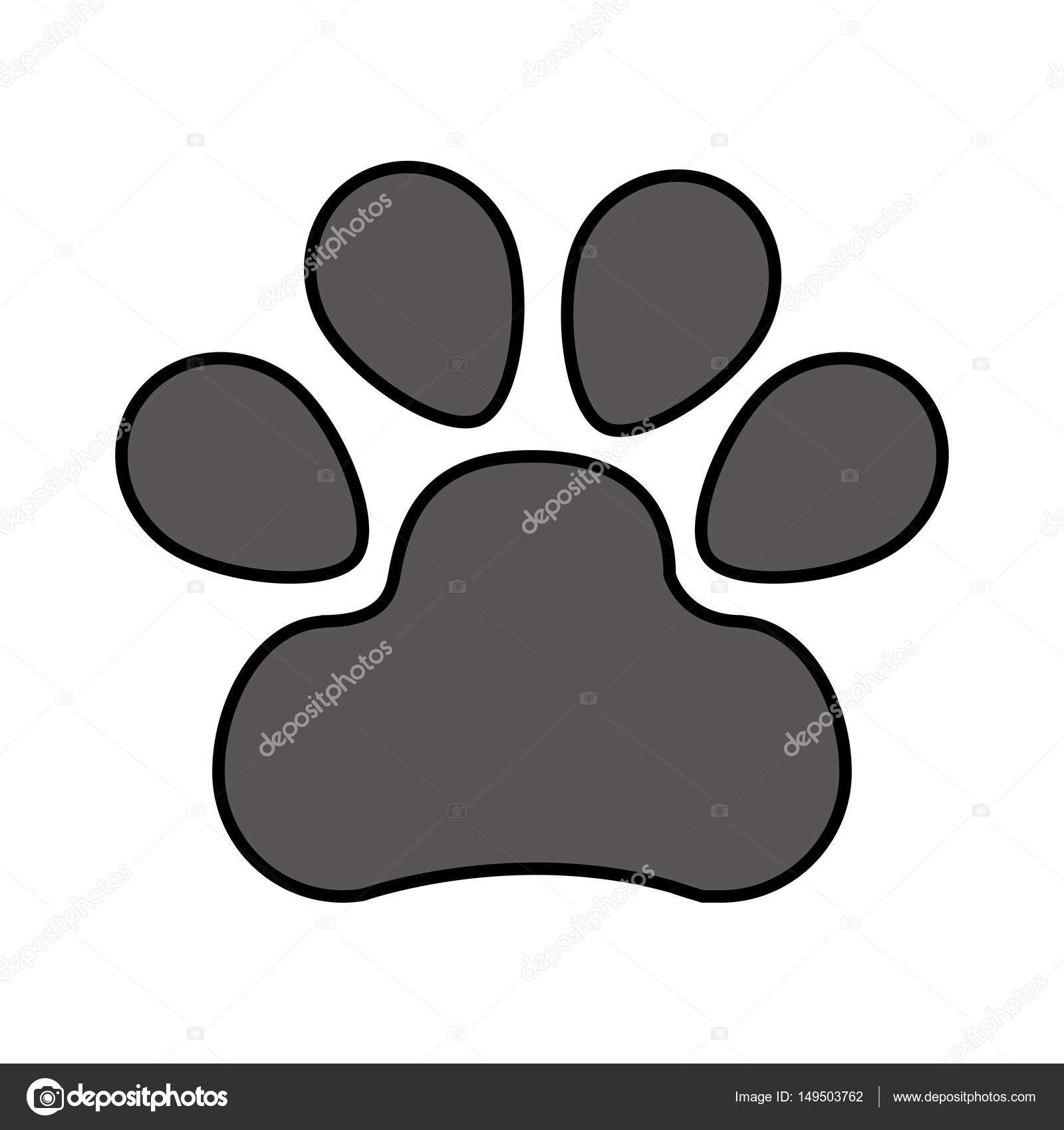 1600x1700 Dog Footprint Isolated Icon Stock Vector Yupiramos