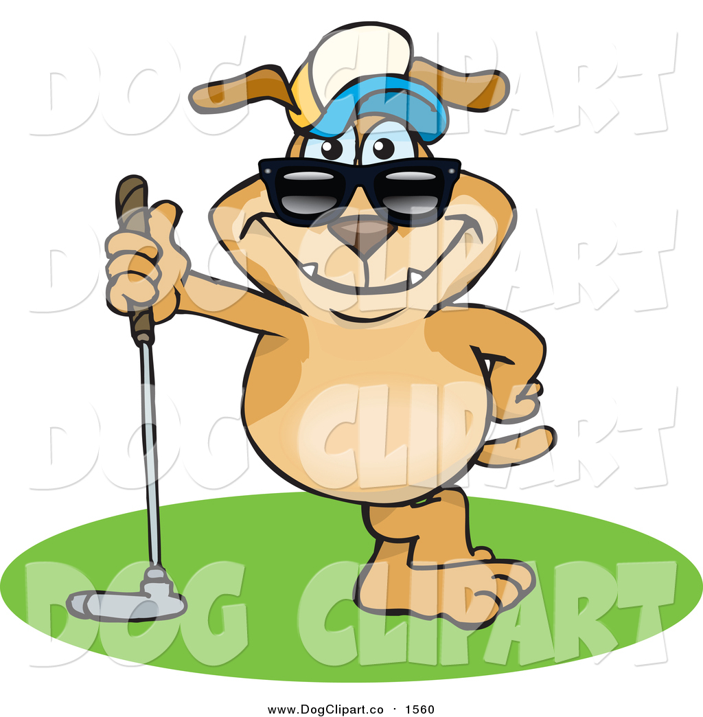1024x1044 Vector Cartoon Clip Art Of A Sporty Dog Leaning On A Golf Club By