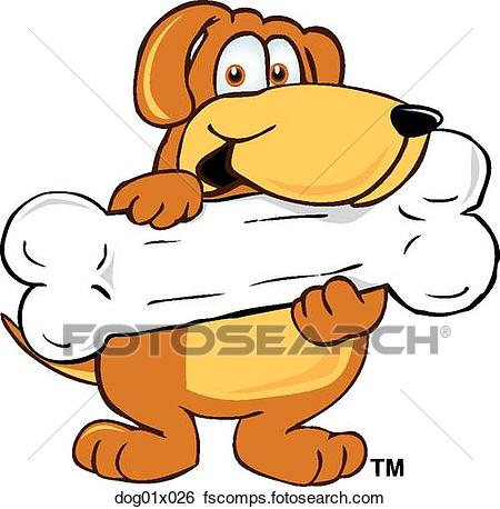 450x458 Clip Art Of Dog With Bone Dog01x026