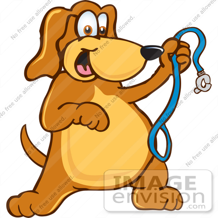 450x450 Clip Art Graphic Of A Cute Brown Hound Dog Cartoon Character