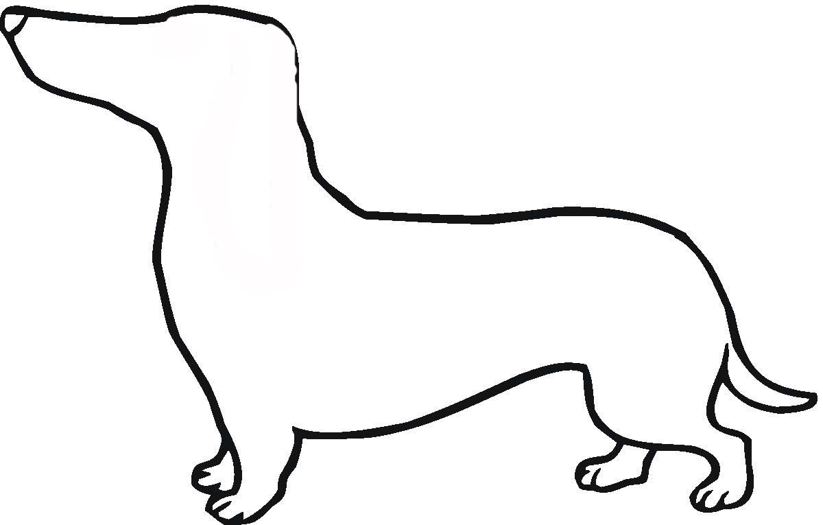 1200x765 Dachshund Clipart Dog Outline
