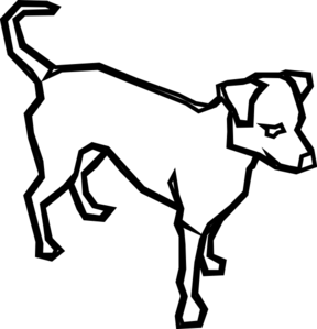 288x299 Dog Outline Clip Art