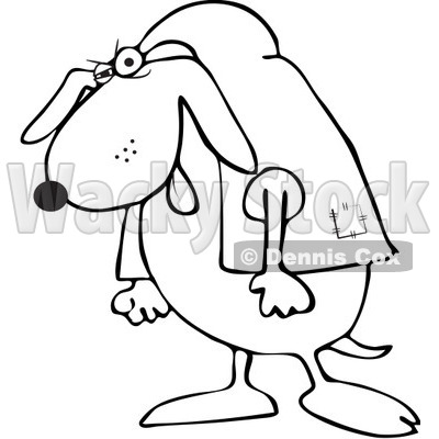 400x400 Free Vector Clip Art Illustration Of A Black And White Hunchback