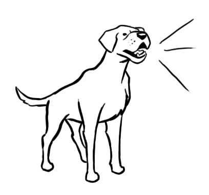408x382 Barking Dog Clipart