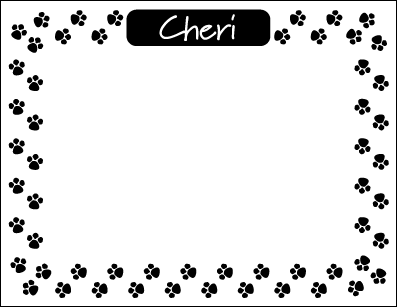 397x307 Paw Clipart Frame
